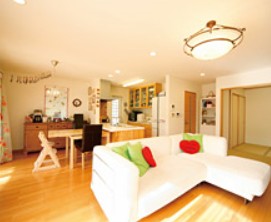 アキュラホームのリビング施工事例